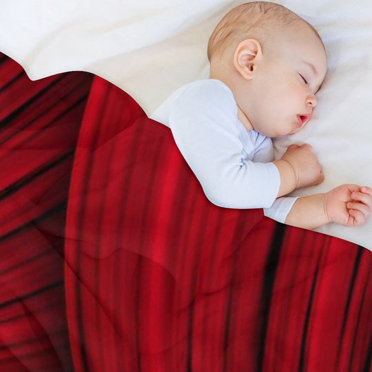 Twin Peaks Red Curtains Black And White Chevron Comfort Throw Blanket