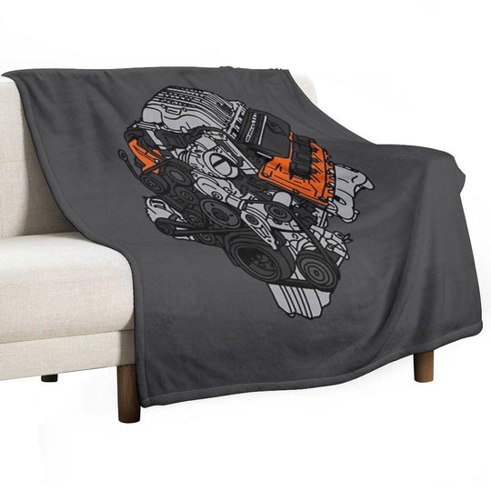 Hellcat Engine Compact Throw Blanket