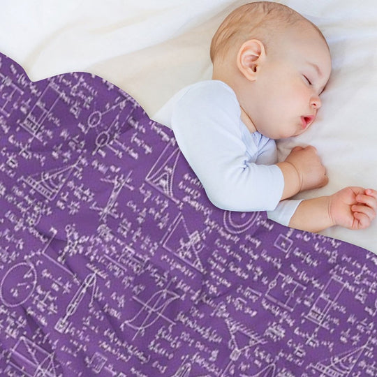 Physics Equations  Purple Anti-pilling Throw Blanket