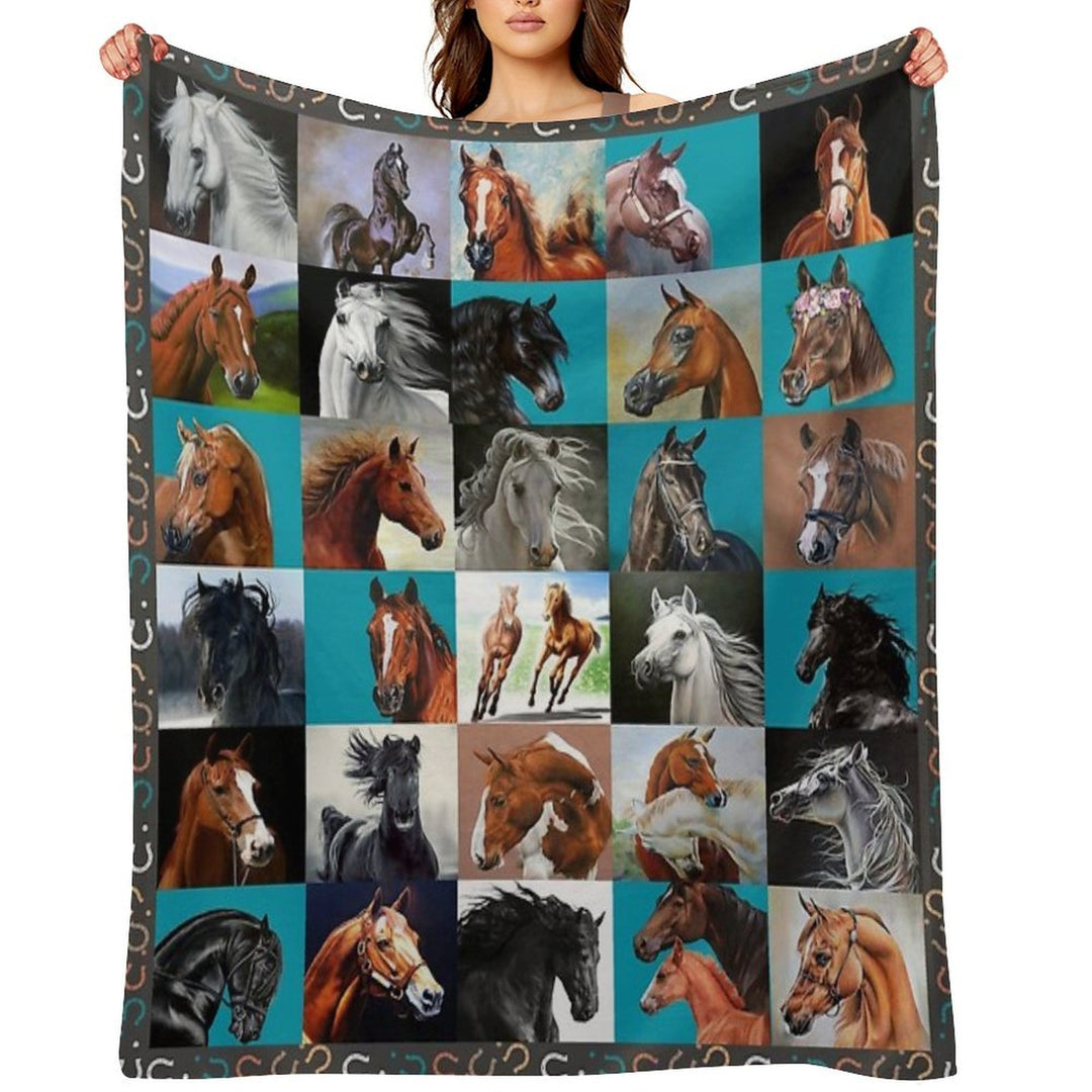 Horse Blanket Gift-ready Throw Blanket