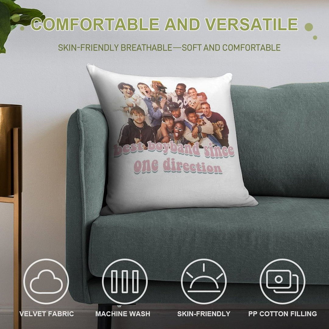 BROCKHAMPTON Best Boyband Since One Direction Soft Reinforced Edging Throw Pillow