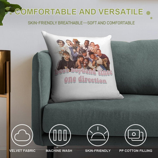 BROCKHAMPTON Best Boyband Since One Direction Soft Reinforced Edging Throw Pillow