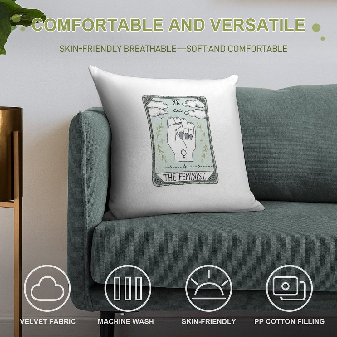 The Feminist Soft Bedroom Essential Throw Pillow