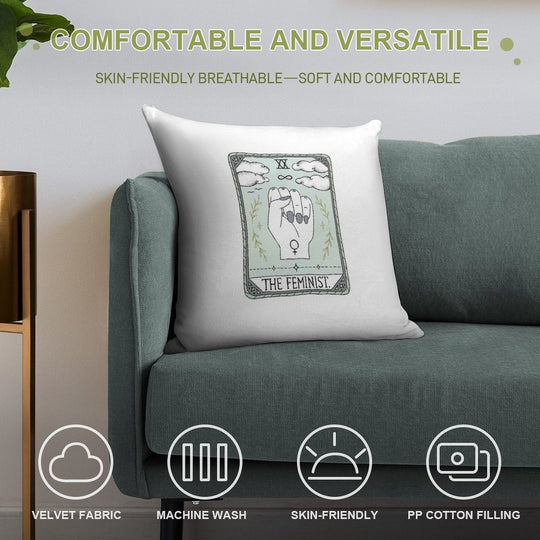 The Feminist Soft Bedroom Essential Throw Pillow