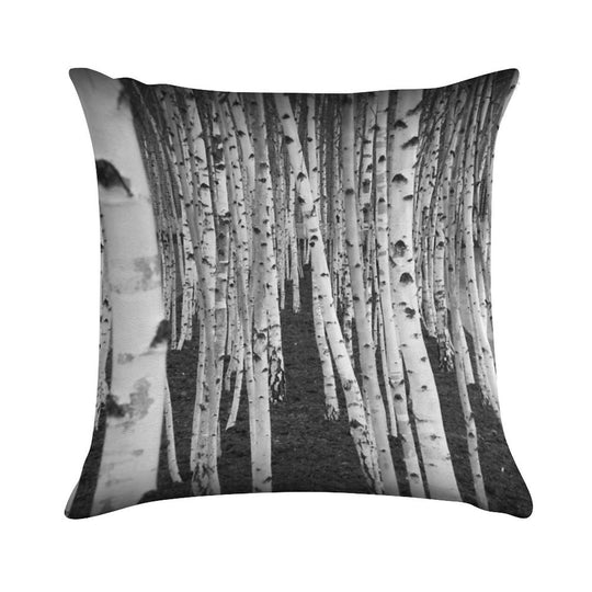 Silver Birch Trees Soft Multiple Sizes Throw Pillow