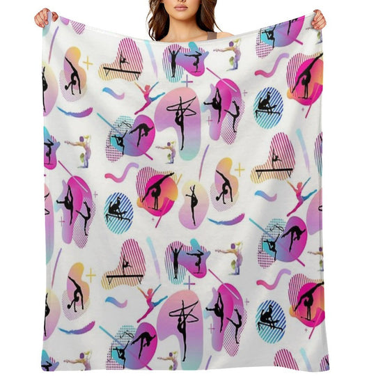 Gymnastics Print Comfort Throw Blanket