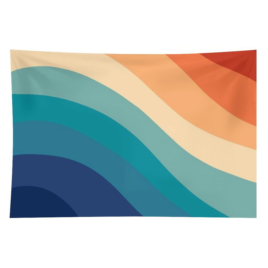 Retro Summer Wave #1 #minimal #decor #art Tapestry
