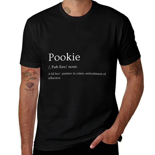 Onward! Pookie - Womens X-Small Black Meme - - Mock Collar - Regular Fit - Imported  Vintage-inspired T-Shirt