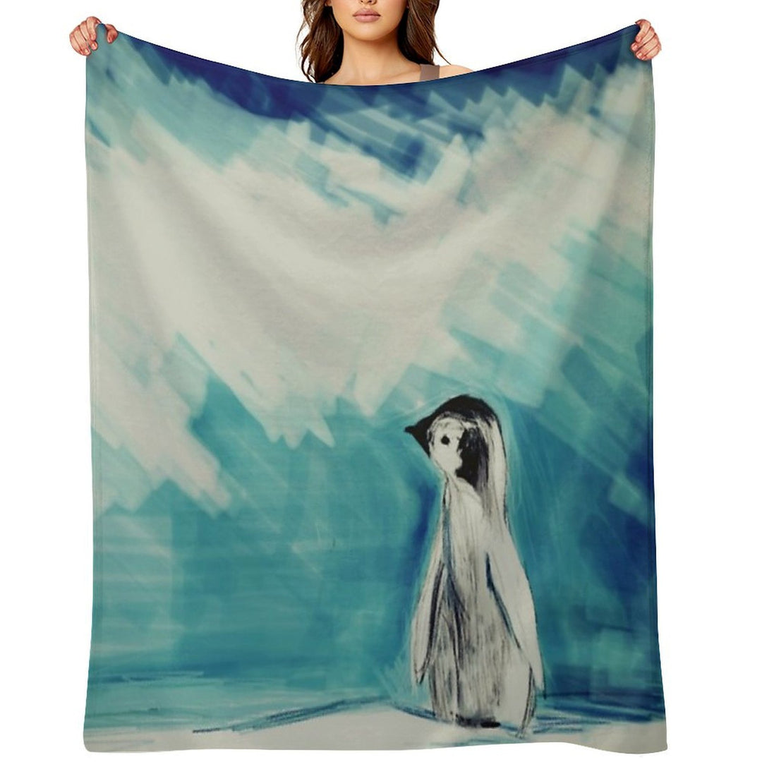 Baby Penguin Easy Care Throw Blanket
