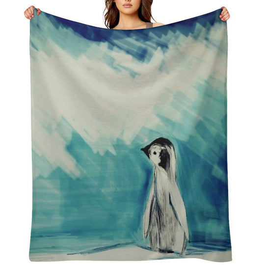 Baby Penguin Easy Care Throw Blanket