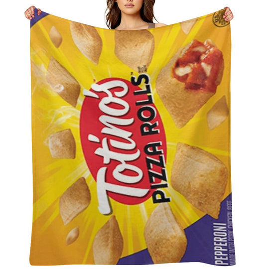 Pizza Rolls Machine-washable Throw Blanket