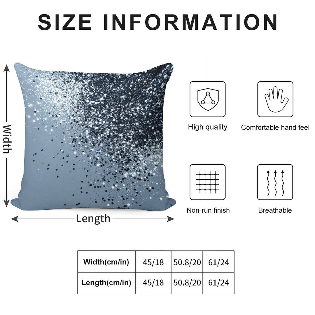 Blue Lady #2 (Photo of Glitter Only - Not Reflective) Soft Shrink-Resistant Throw Pillow