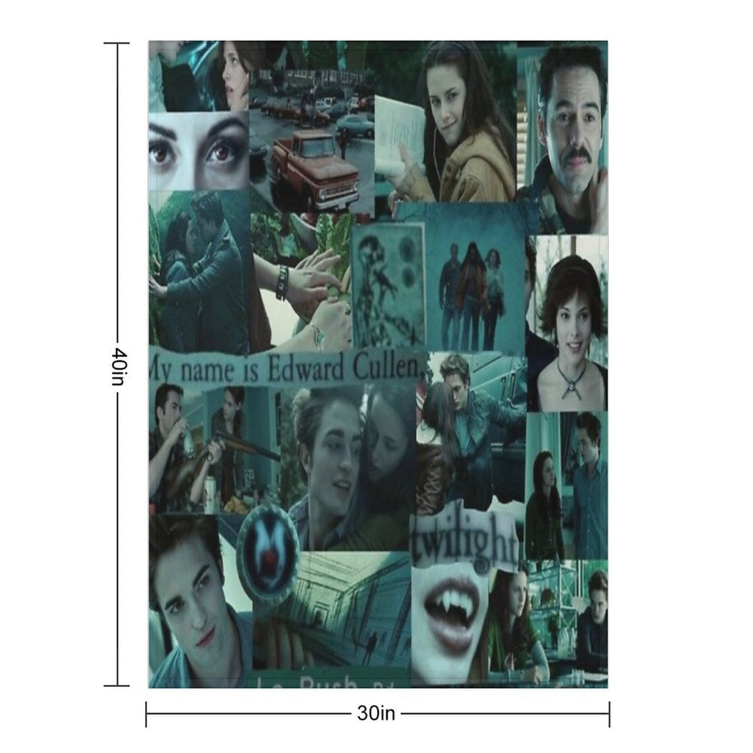 Twighlight Collage Travel-friendly Throw Blanket