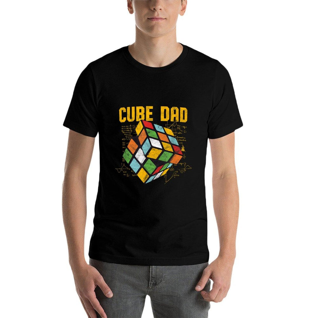 Puzzle Cube Dad Speed Cubing 80s Youth Vintage Math  Durable T-Shirt