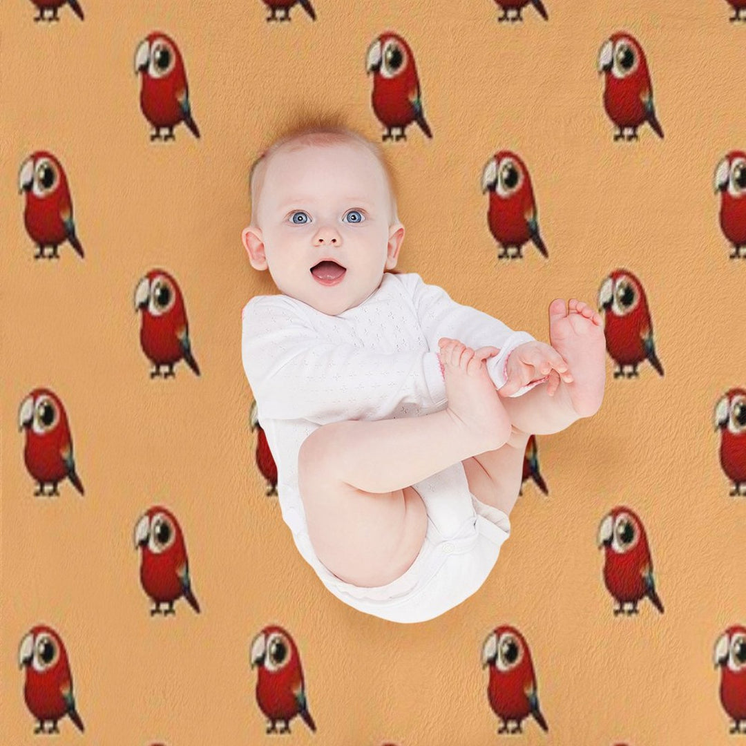 Cute Fat Macaw Eco-conscious Throw Blanket