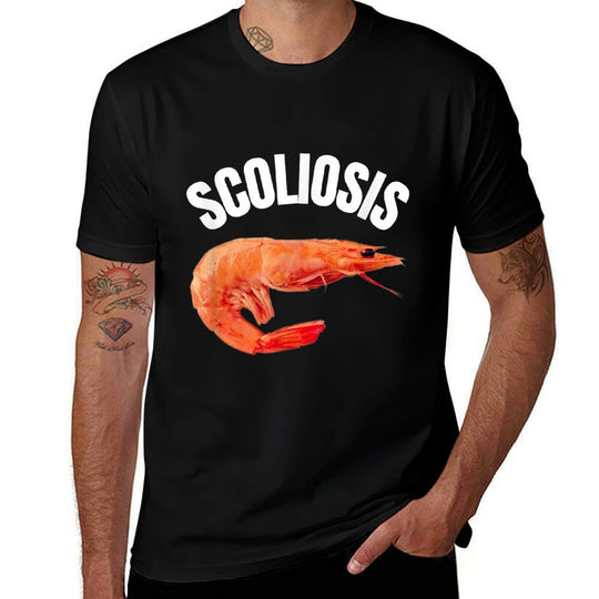 Funny Saying Scoliosis Shrimp Meme Doctor Fun Irony Men  Lightweight T-Shirt