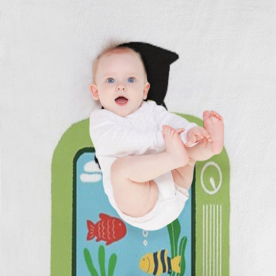 Catflix & Gill Funny Cat And Fish TV Design Gift-ready Throw Blanket