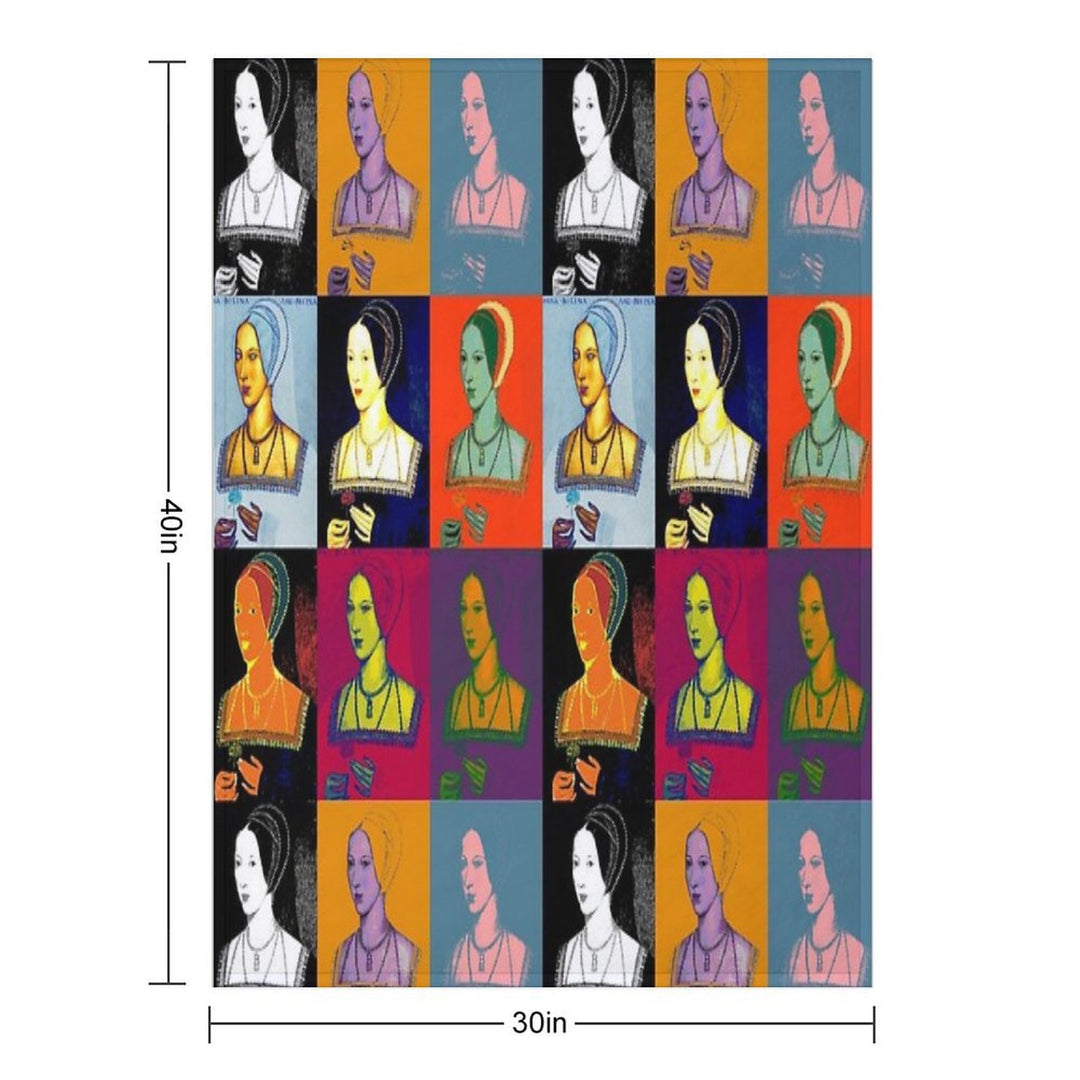 Anne Boleyn Pop Collection Premium Throw Blanket