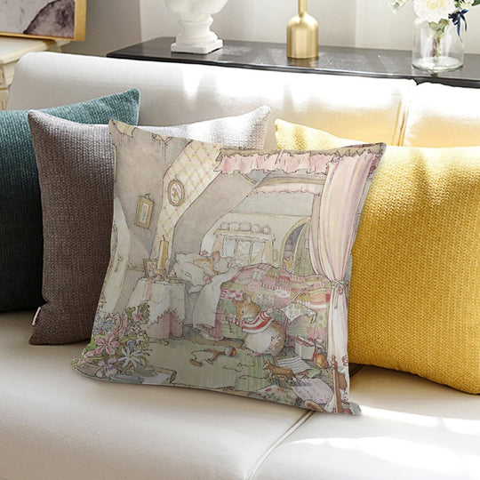 Wilfred's Birthday Morning Soft Short Plush Fabric Throw Pillow