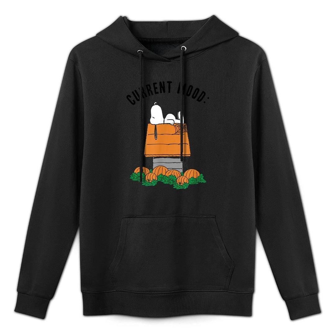 Peanuts Halloween Snoopy Current Mood Medium-Weight Fabric Hoodie