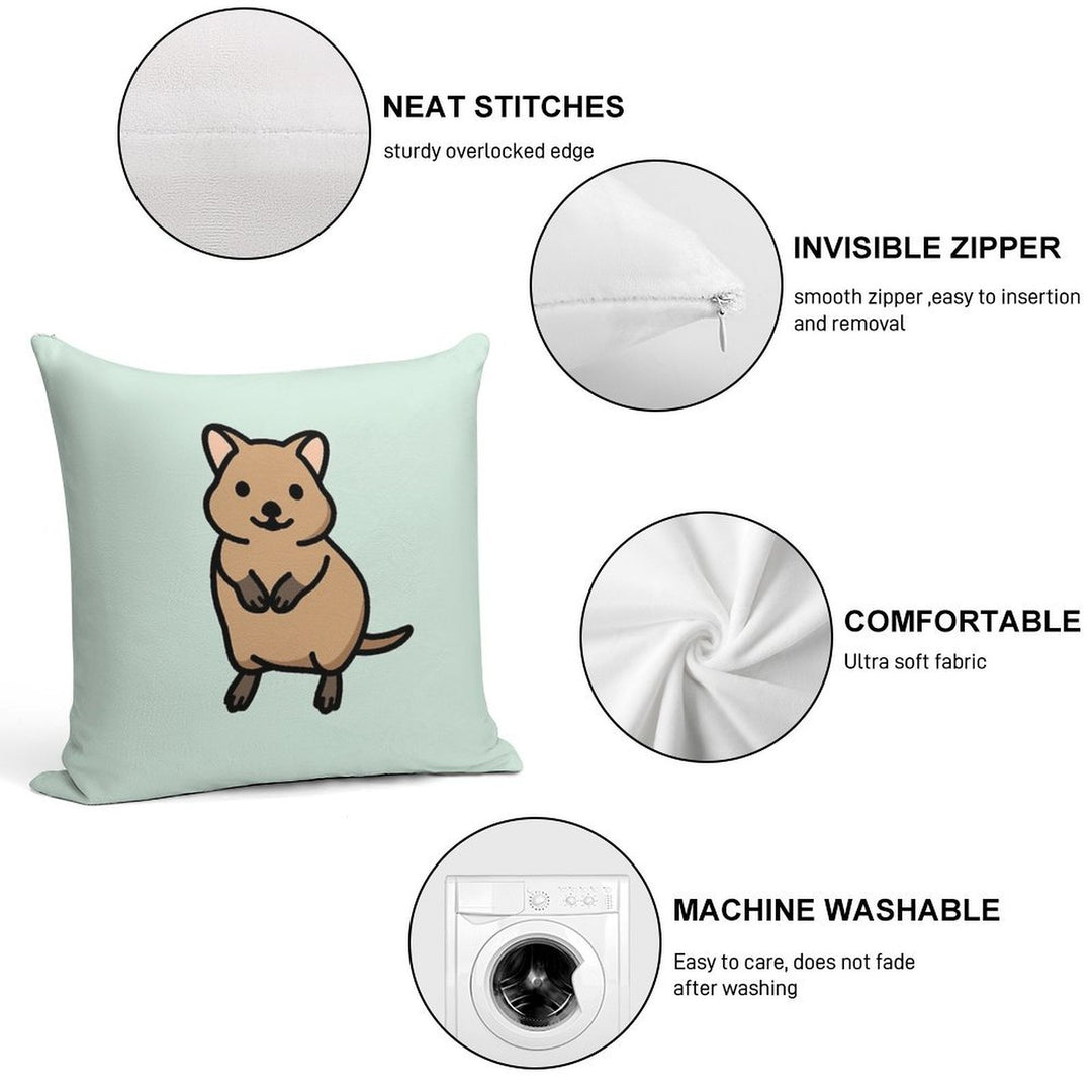 Quokka Soft Decorative Cover Throw Pillow