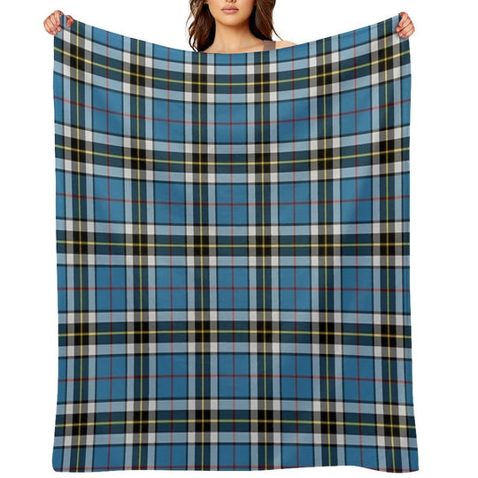 Thompson Blue Dress Tartan  Clan Thomson  Cute Tartan Compact Throw Blanket