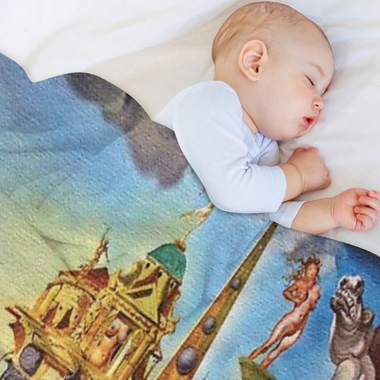 The Temptation of St. Anthony Machine-washable Throw Blanket