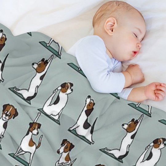 Jack Russell Terrier Yoga Eco-conscious Throw Blanket