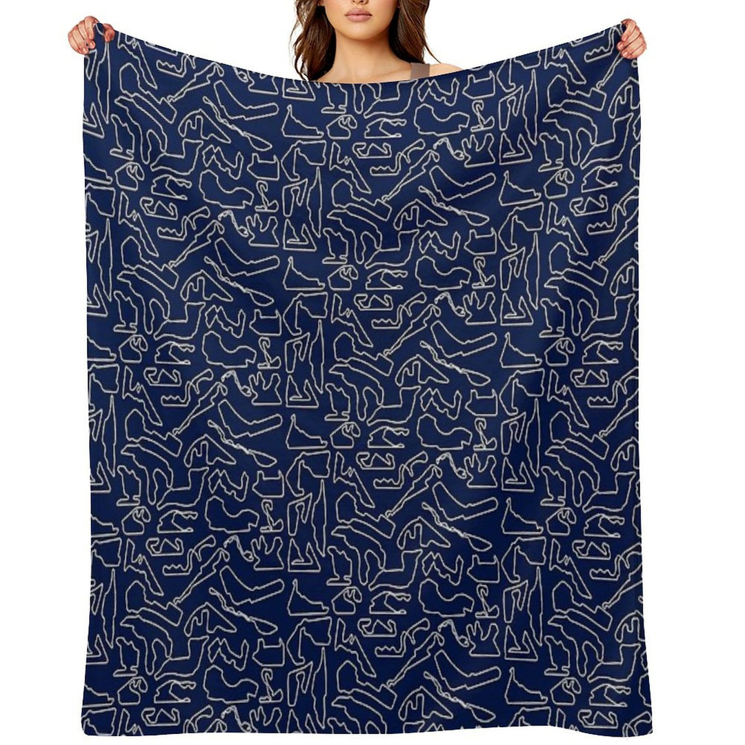 F1 Tracks 2023 (Dark Blue) Comfort Throw Blanket