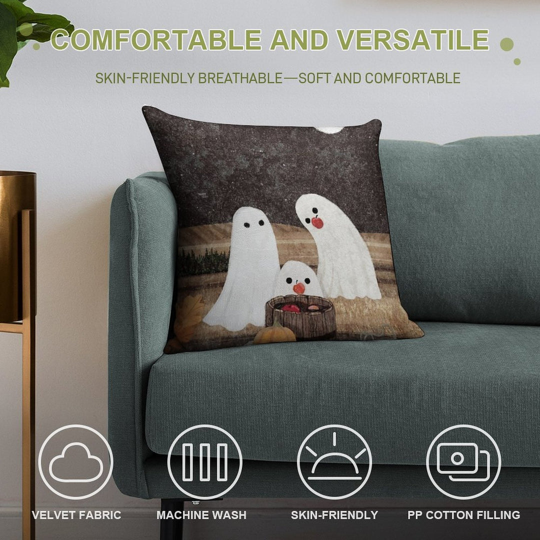 Apple Bobbing Soft Decorative Cover Throw Pillow