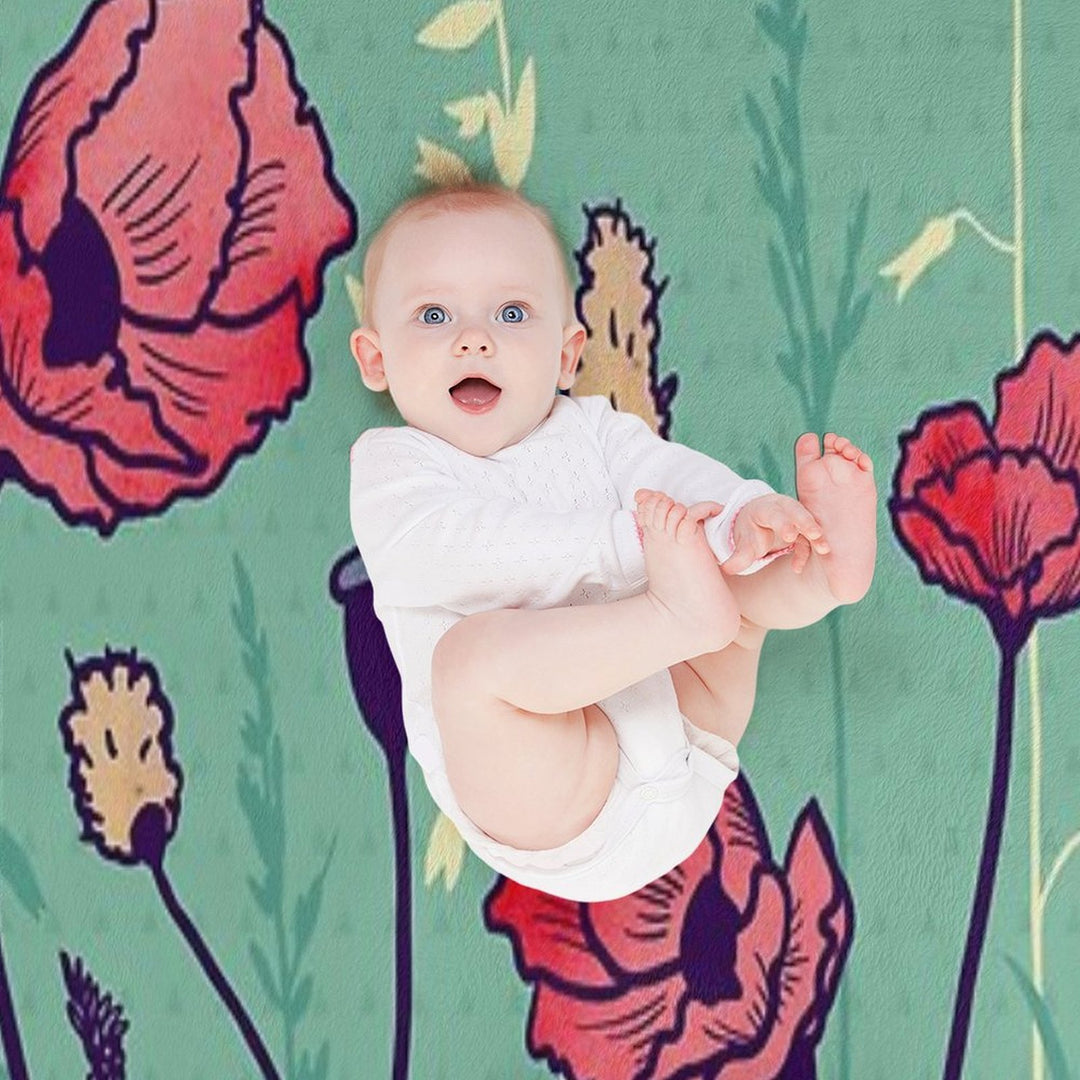 Summer Field Plush Throw Blanket