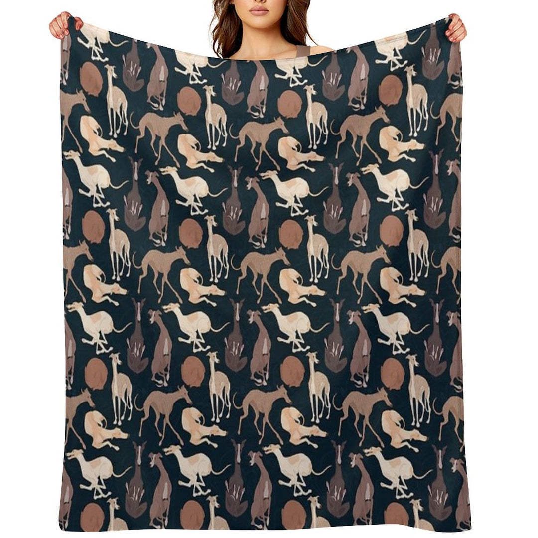 Whippet Good - Dark Eco-conscious Throw Blanket