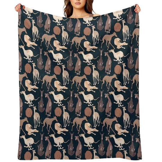 Whippet Good - Dark Eco-conscious Throw Blanket