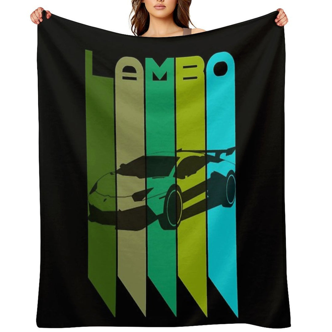 I Love My Lamborghini Wrinkle-free Throw Blanket