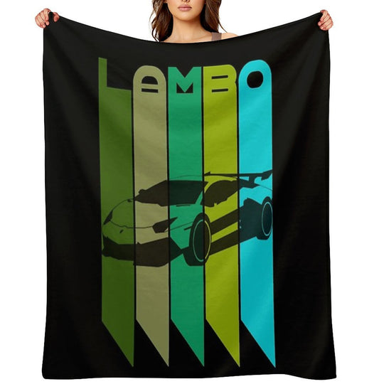 I Love My Lamborghini Wrinkle-free Throw Blanket