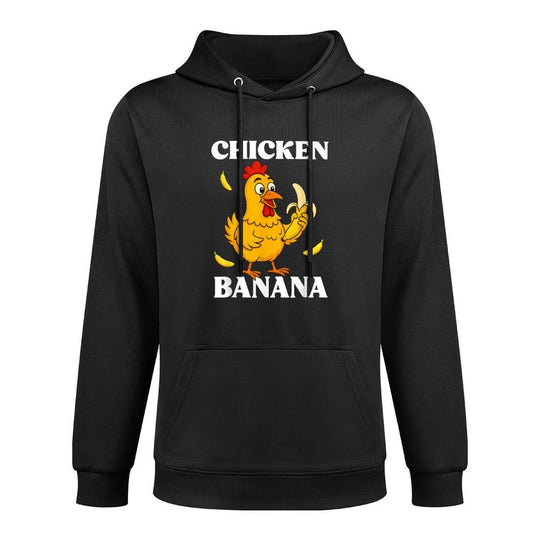 Chicken Banana Meme Cartoon Humor Casual Wear Hoodie