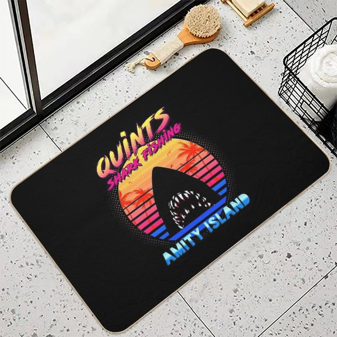 Quints Shark Fishing Amity Island.  Eco-Friendly Bath Mat
