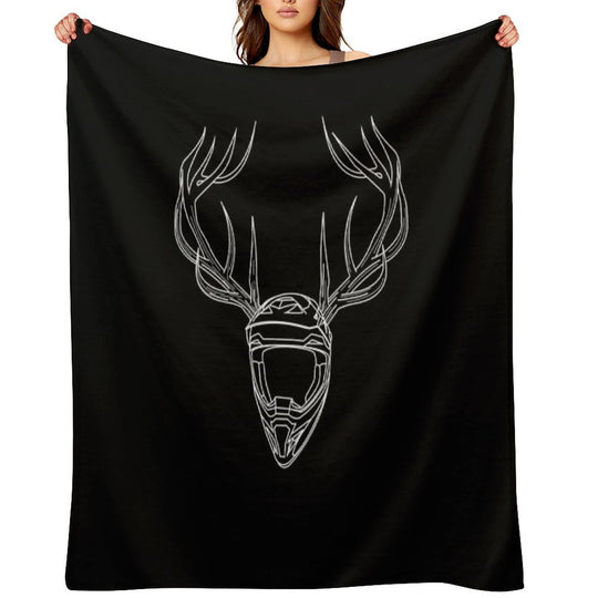 Mx Stag Head Compact Throw Blanket
