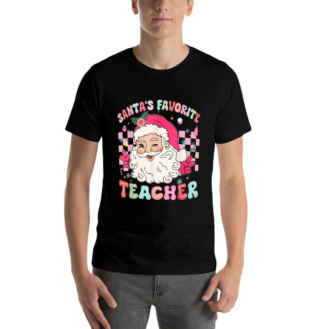 Santa Favorite Teacher Teacher Christmas  Slim-fit Cut T-Shirt