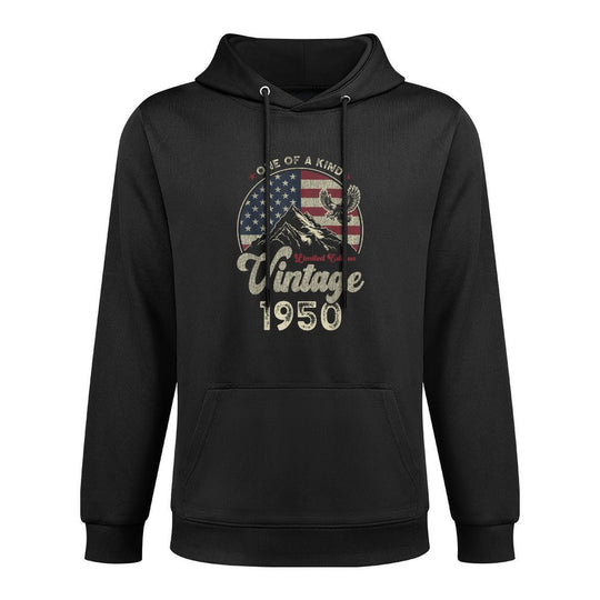 Vintage 1950 American 75th Birthday Patriotic Eagle Layering Staple Hoodie