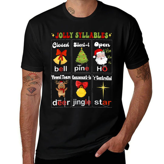 Christmas Reading Teacher Syllable Types Reading Teacher  Stretchy T-Shirt