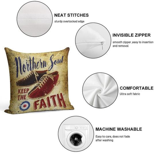Northern Soul - Keep The Faith Soft Multiple Sizes Throw Pillow