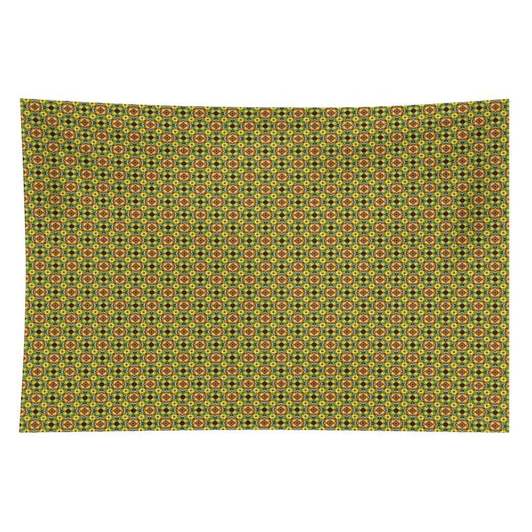 Red And Yellow Petal Medallions Tapestry