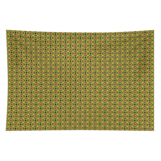 Red And Yellow Petal Medallions Tapestry