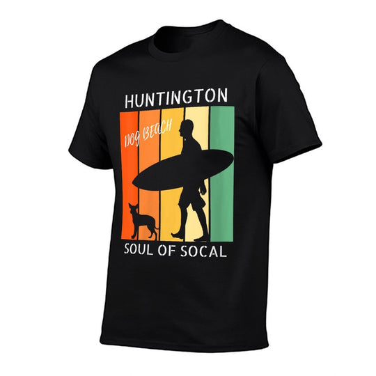 Womens Huntington Beach Dog Beach Surf Soul of SoCal  Vintage-inspired T-Shirt