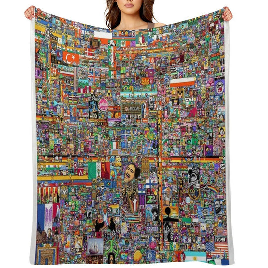 Reddit Place Rplace Sustainable Throw Blanket