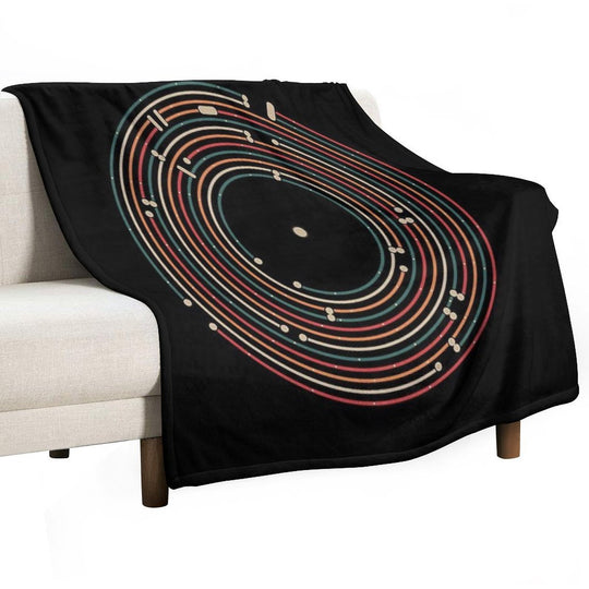 Vinyl Music Metro Record Map Labyrinth Comfort Throw Blanket