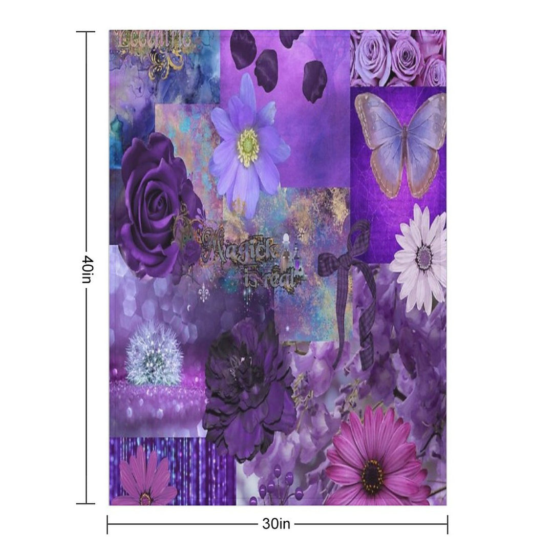 Purple Aesthetic Lightweight Throw Blanket