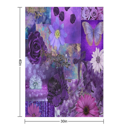 Purple Aesthetic Lightweight Throw Blanket