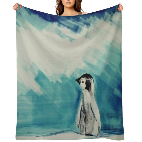 Baby Penguin Easy Care Throw Blanket